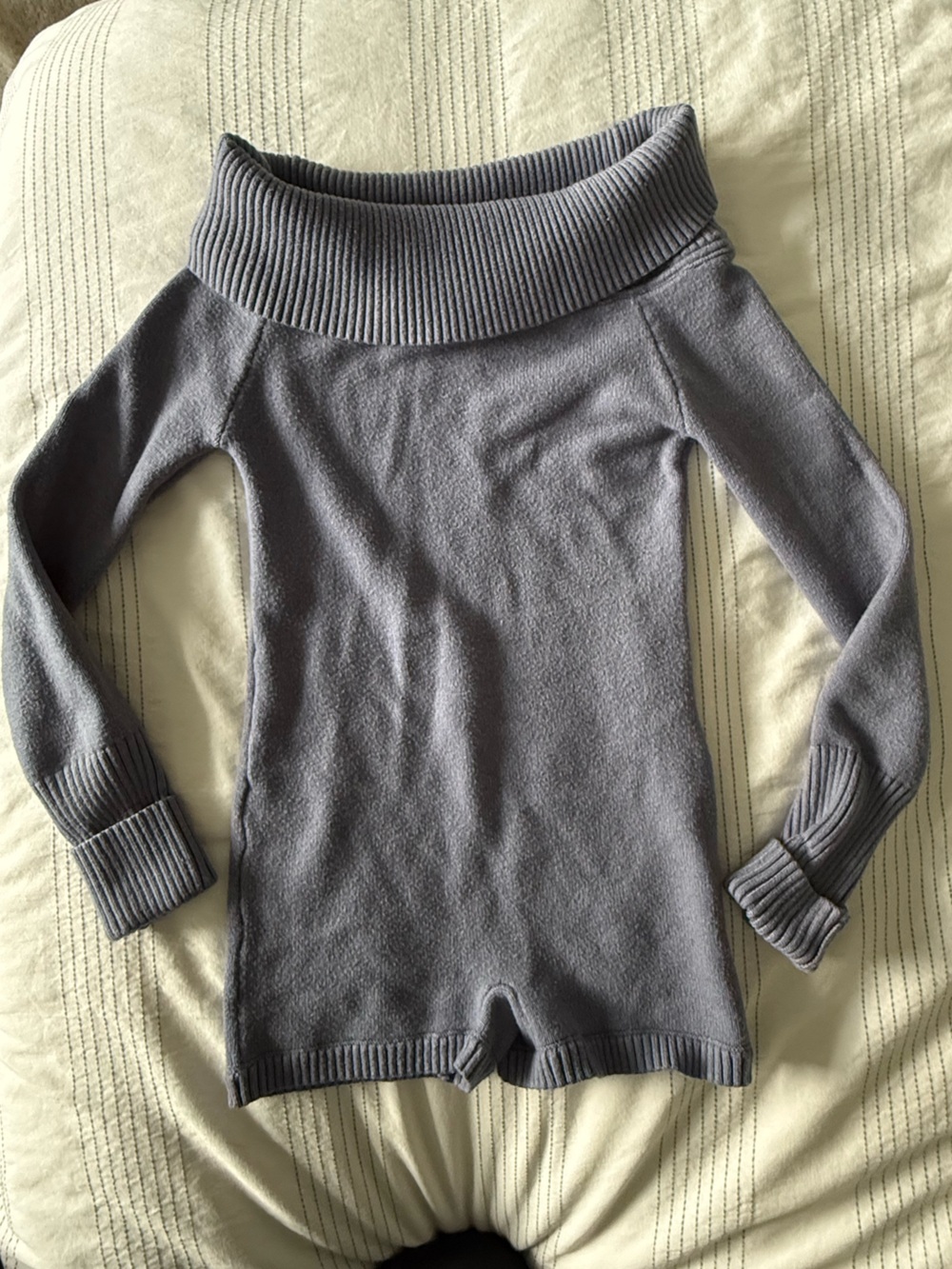 Edikted cozy off-shoulder sweater romper